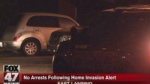 No arrests following home invasion alert
