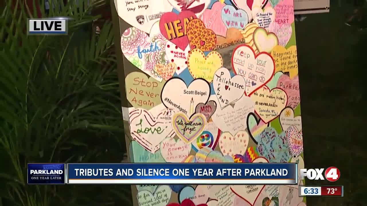 Special tributes to Parkland victims at vigil