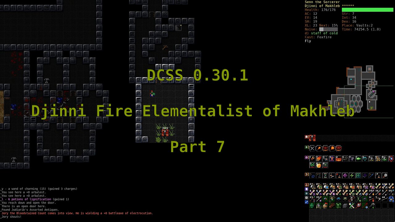Dungeon Crawl Stone Soup 0.30.1 - Djinni Fire Elementalist of Makhleb - Part 7