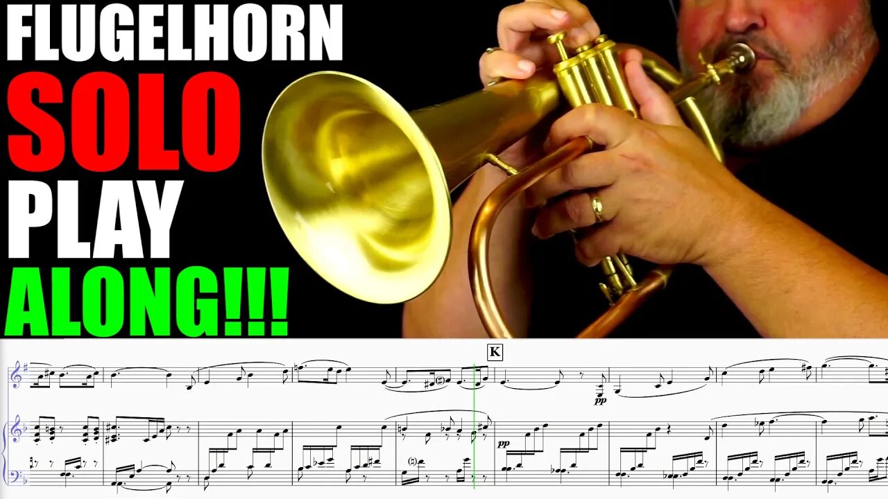 G.Faure "Sicilienne" FLUGELHORN SOLO - Play Along SHEET MUSIC!!!