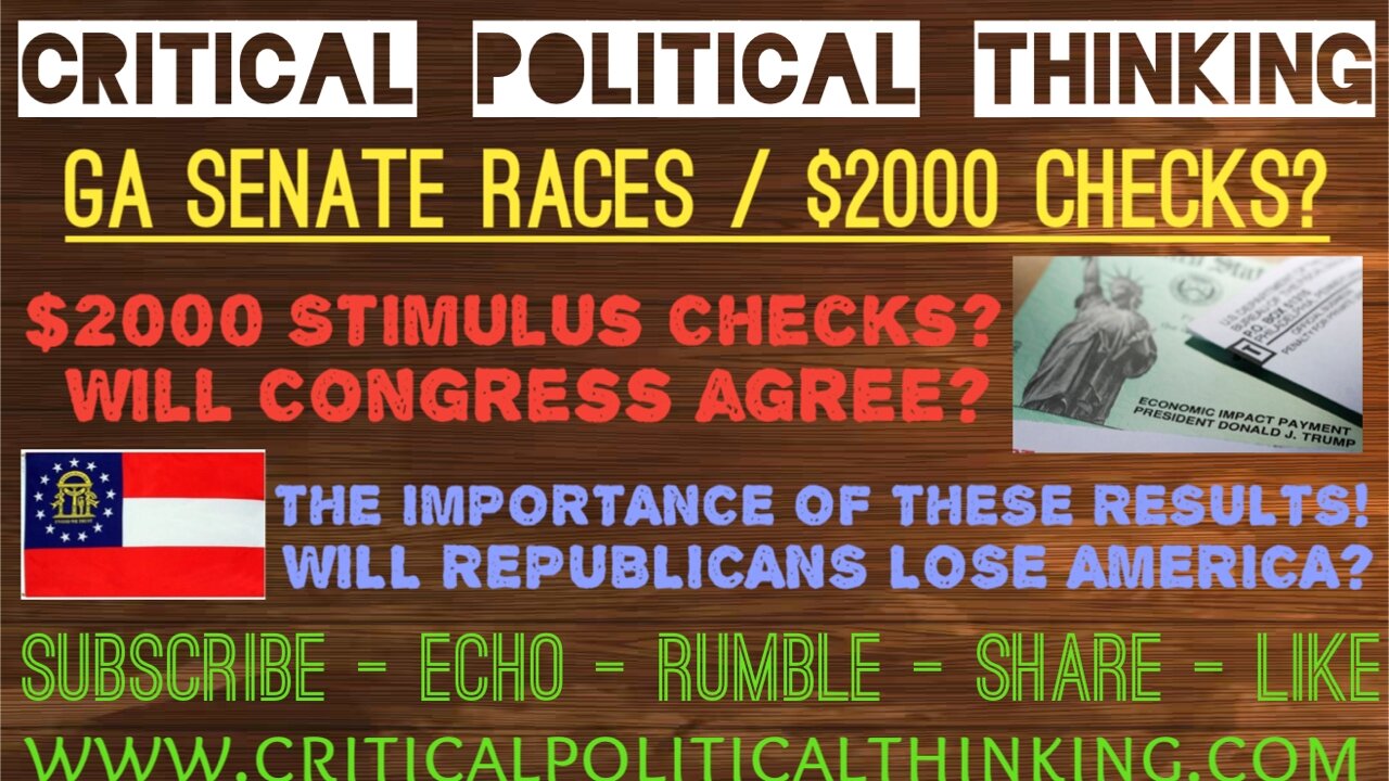 GA Decides The Fate Of The Republican Party, $2000 Stimulus Checks, & Who Will Contest The Election!