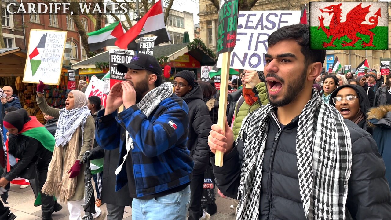 March Pro-PS Protesters, The Hayes Street Cardiff☮️