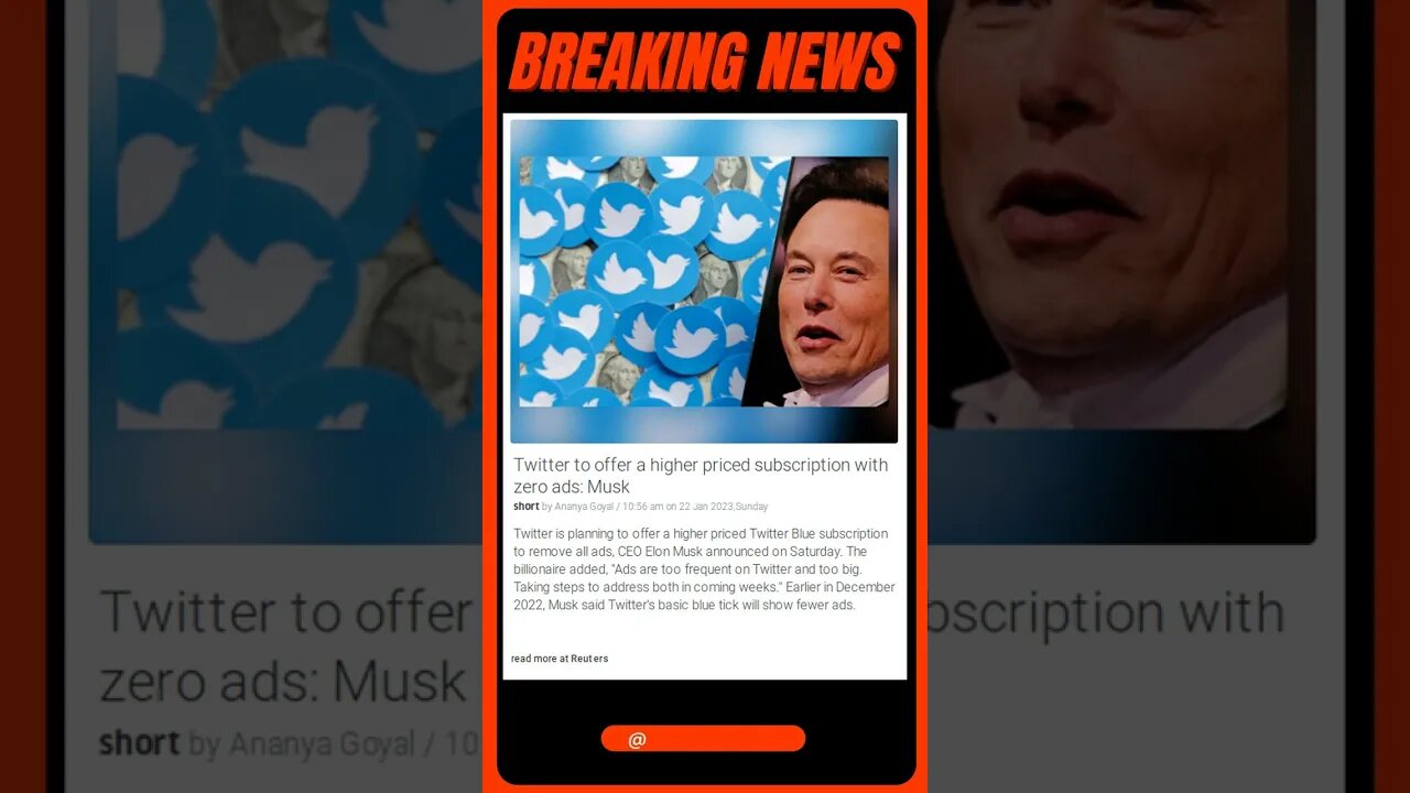 Eliminate Ads Forever with 'Twitter Blue' - CEO Elon Musk Announces New Premium Subscription Service