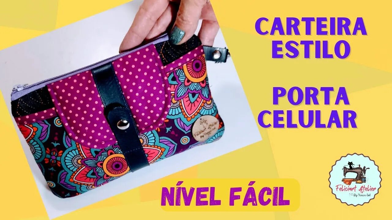 Carteira Porta Celular Estilo - Linda - Fácil e Vende Muito! #carteiraportacelular