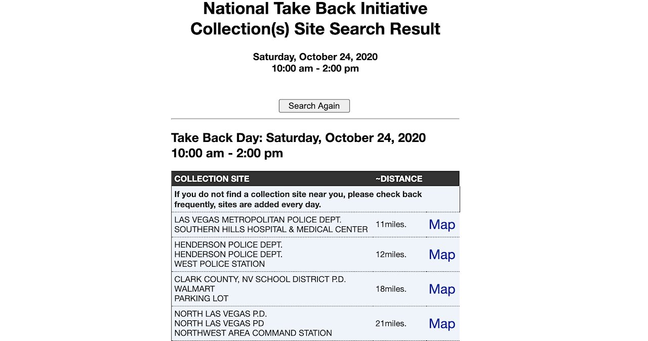 National Prescription Drug Take Back