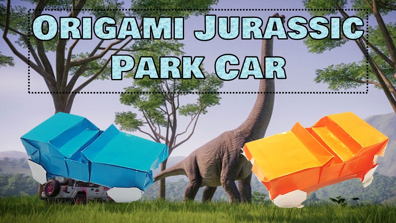 How to Make Origami Jeep 🚙 Jurassic Park (Designed by JeremyShaferOrigami)