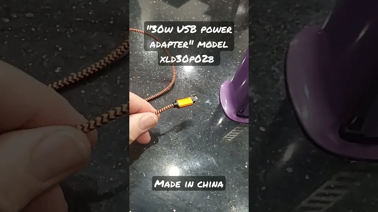 Model: XLD30P02B 30w USB Power Adapter meltdown and possible fire hazard.