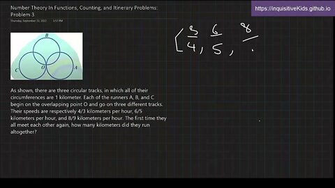 6th Grade Number Theory In Functions Counting and Itinerary Problems: Problem 3