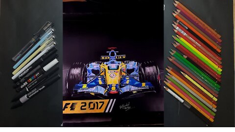 F1 R26 Renault REALISTA Fernando ALONSO DRAWING F1