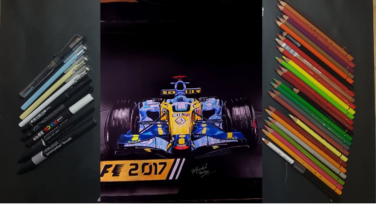 F1 R26 Renault REALISTA Fernando ALONSO DRAWING F1