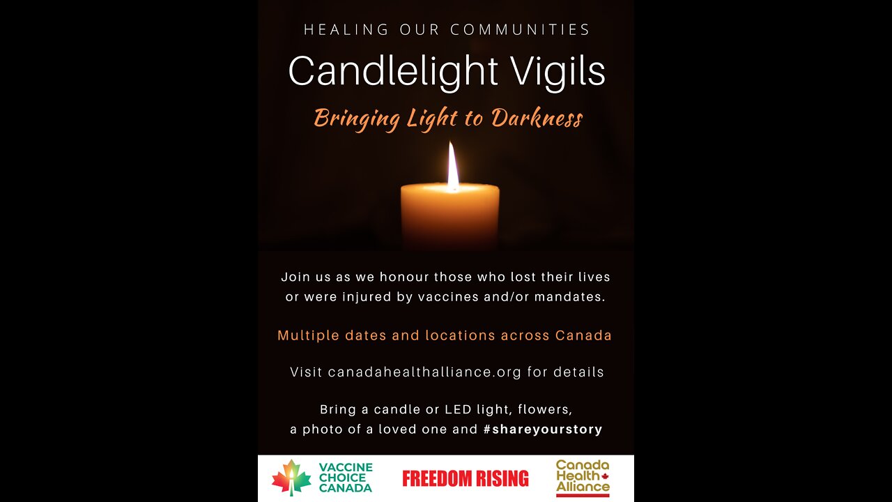 Join our Candlelight Vigils, Nationwide, "Bringing Light to Darkness"