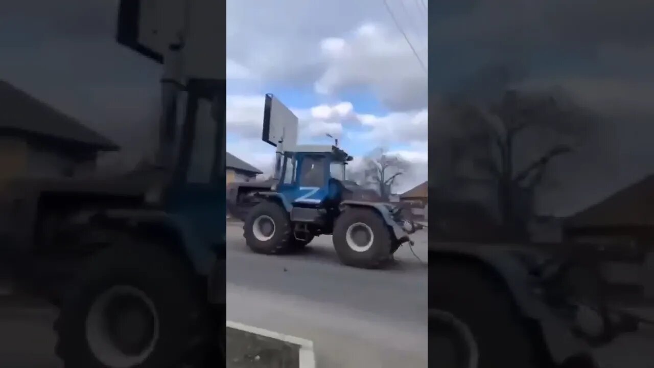 Stones thrown at Russian recovery tractor