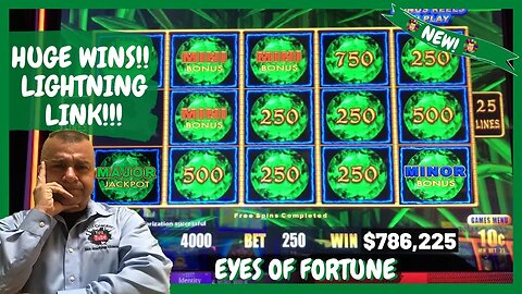 💥Incredible Bonus Wins Lightning Link Eyes Of Fortune💥