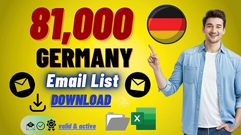 how to get 81,000 GERMANY Consumer Email Database! Perfect for email marketing