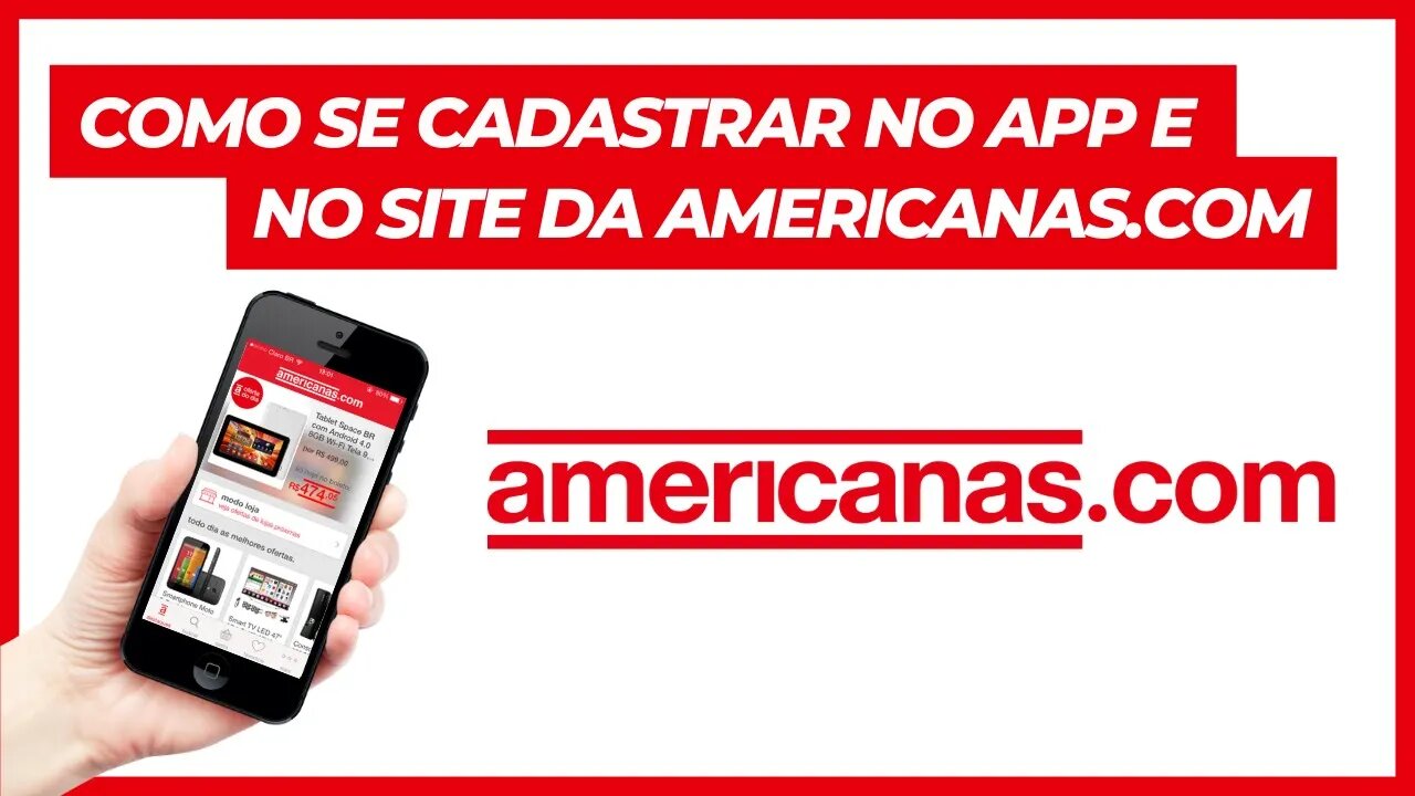 COMO SE CADASTRAR NO AMERICANAS.COM (APLICATIVO E PC)