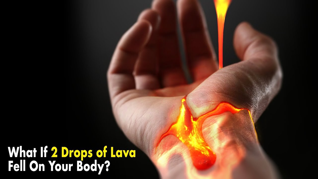 What If 2 Drops of Lava Fell On Your Body?