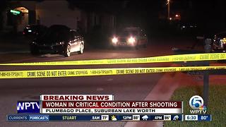 Woman in critical condition after shooting at suburban Lake Worth home