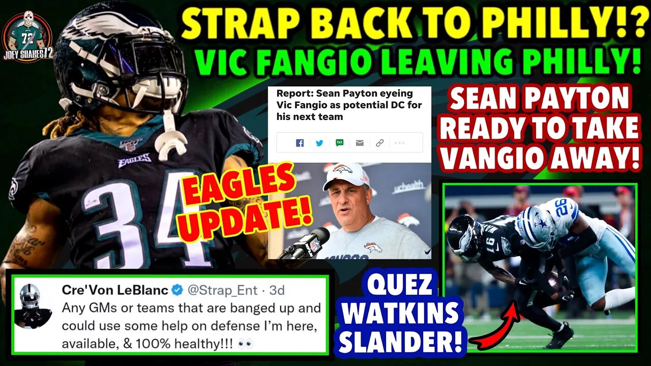 CREVON LEBLANC COMING BACK? LOSING VIC FANGIO!! WHAT! Is Quez Watkins Soft? (Pause) EAGLES UPDATE!