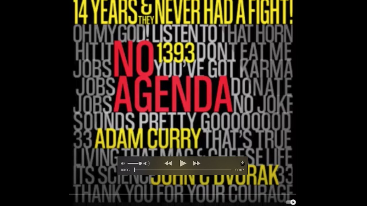 No Agenda Show Prestream 1393