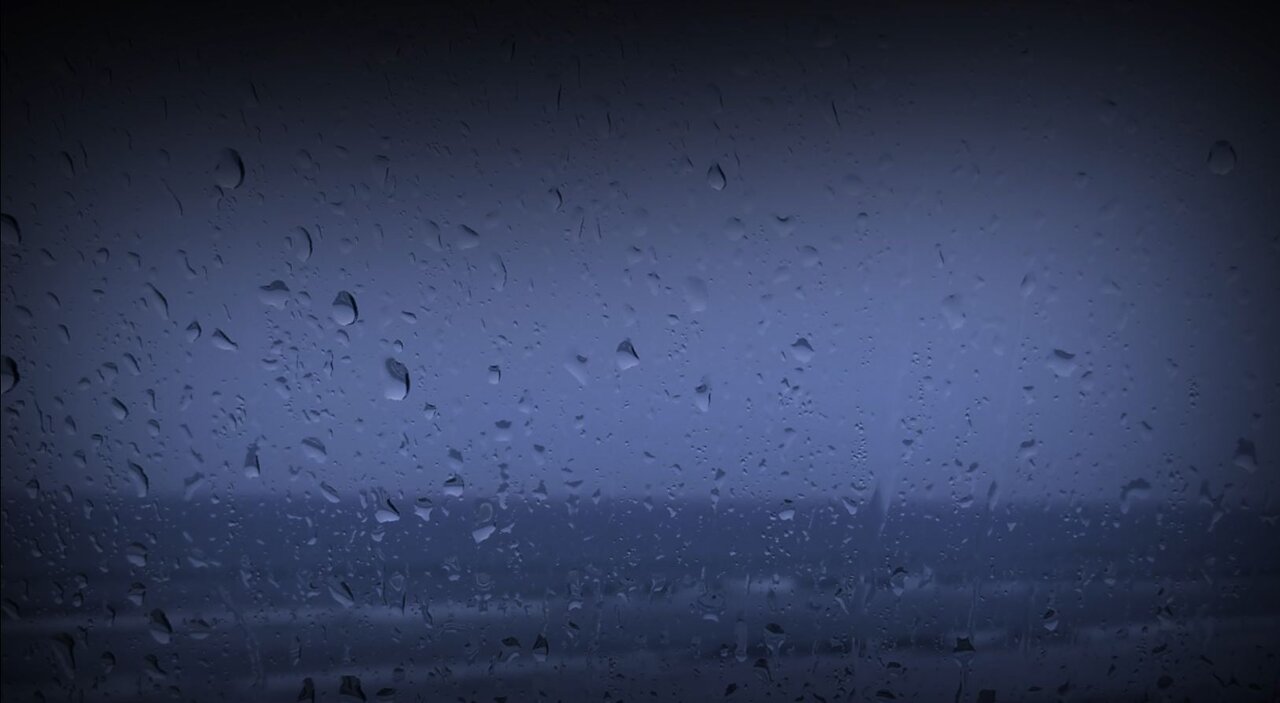 Relaxation - Ocean Waves and Light Rain in Car by the Beach 8 HOURS - Fade to Dark Screen