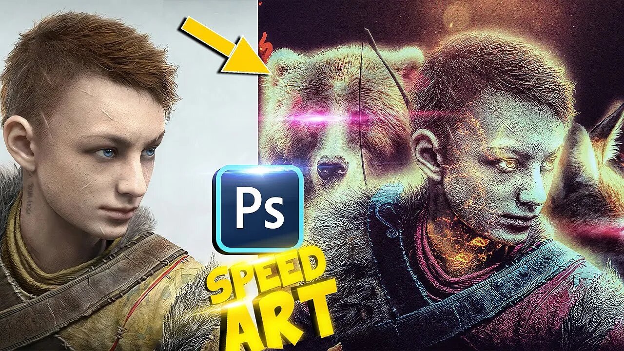 How To Edit GOD OF WAR's RAGNAROK LOKI In Photoshop. #photoshop #godofwarragnarok #lokiedit #MRHIRES