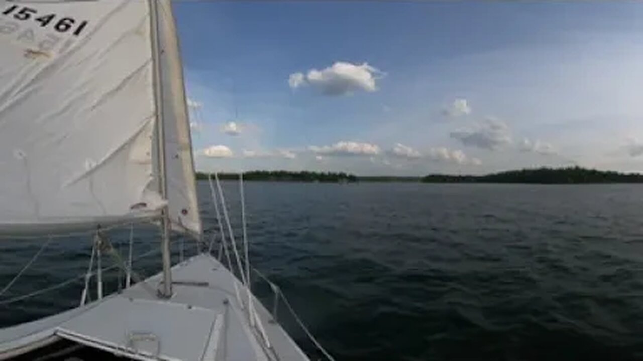 Spectacular 360-Degree Sailing Adventure on Belews Lake Captured by GoPro #sailing #catalina22 #360