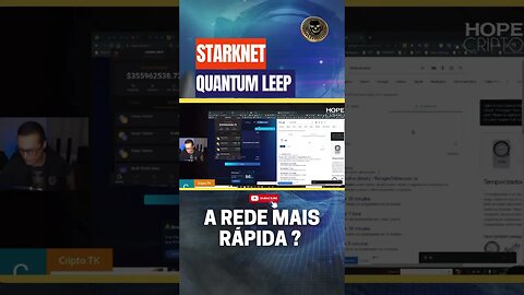 A rede de Criptomoedas mais rápida: Starknet Quantum Leep . #shorts