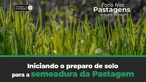 Iniciando o preparo de solo para a semeadura da Pastagem. Confira em Foco nas Pastagens.