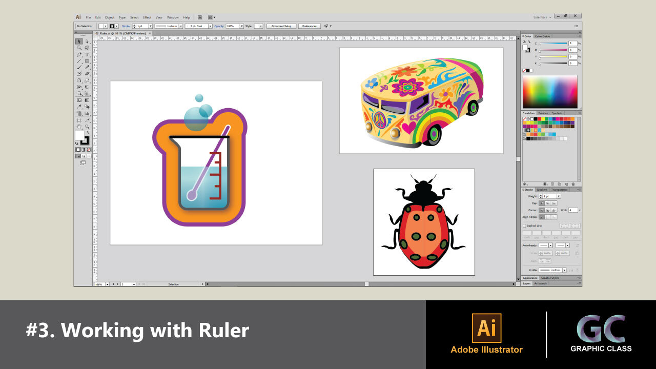 Illustrator Tutorials #3. Working with Rulers