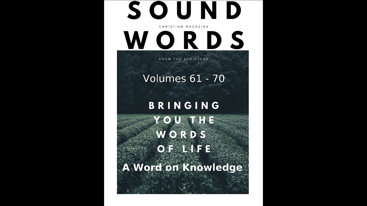 Sound Words, A Word on Knowledge