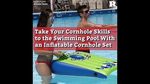 Take Your Cornhole Skills to the Swimming Pool With an Inflatable Cornhole Set