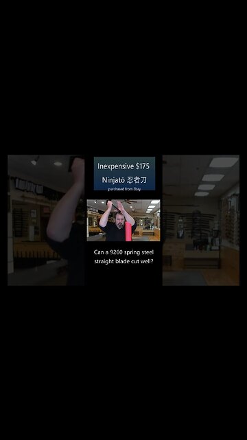 Ninjato sword cutting