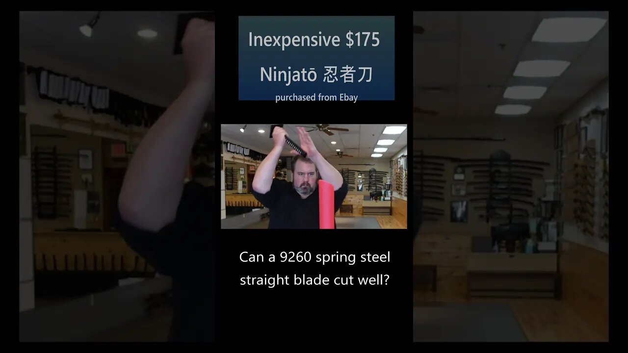 Ninjato sword cutting