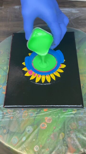 Acrylic Pour On Canvas [Art Process]