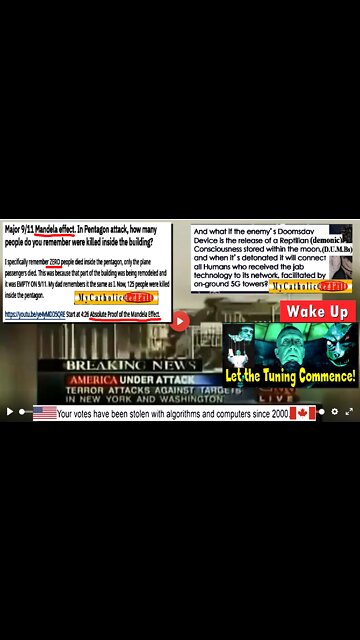 Footage of 911 Never on TV again (See added Mandela Effect info in the description - Marcum)