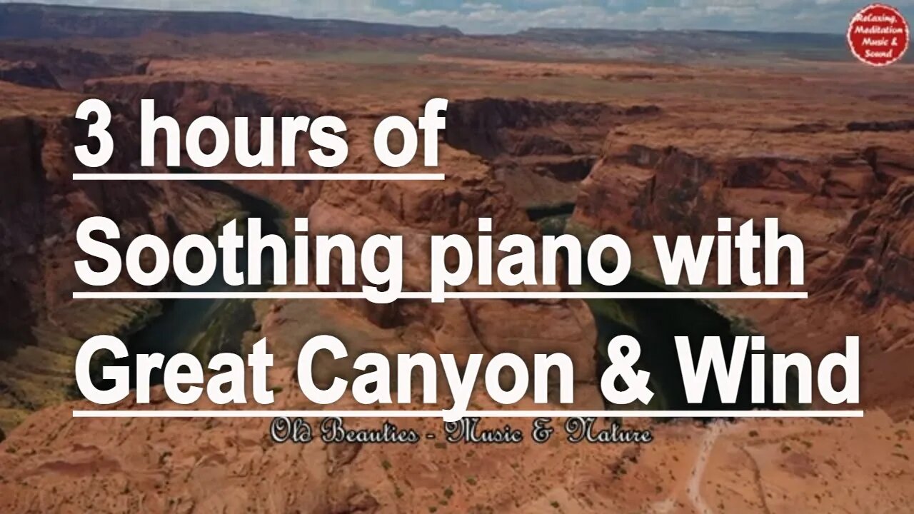 Soothing music with piano and windy sound for 3 hours, calming music for sleep and rest
