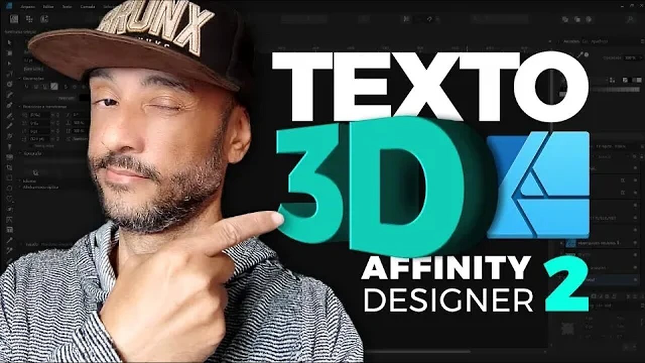 AFFINITY DESIGNER 2.1 │ TEXTO 3D - MANEIRA PRÁTICA E SIMPLES DE FAZER.
