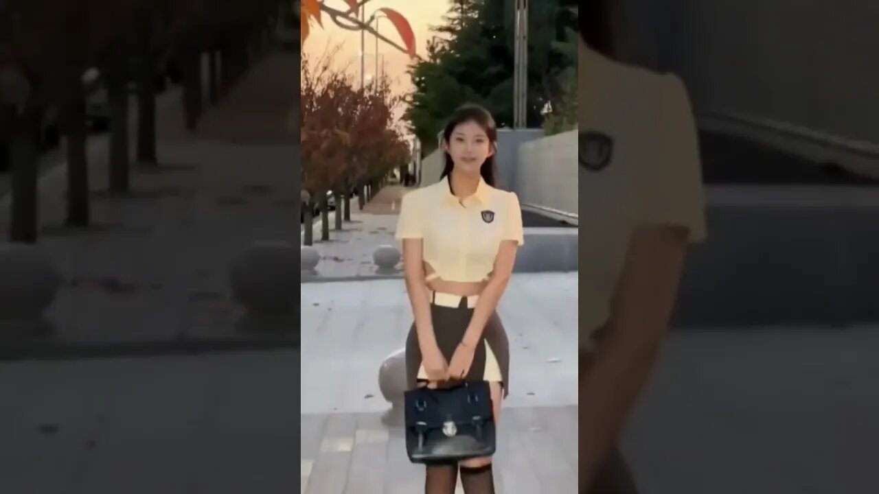 Pretty Chinese Girl Salutes Viewers
