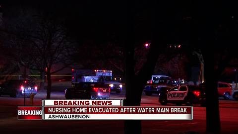 Water line break in Ashwaubenon