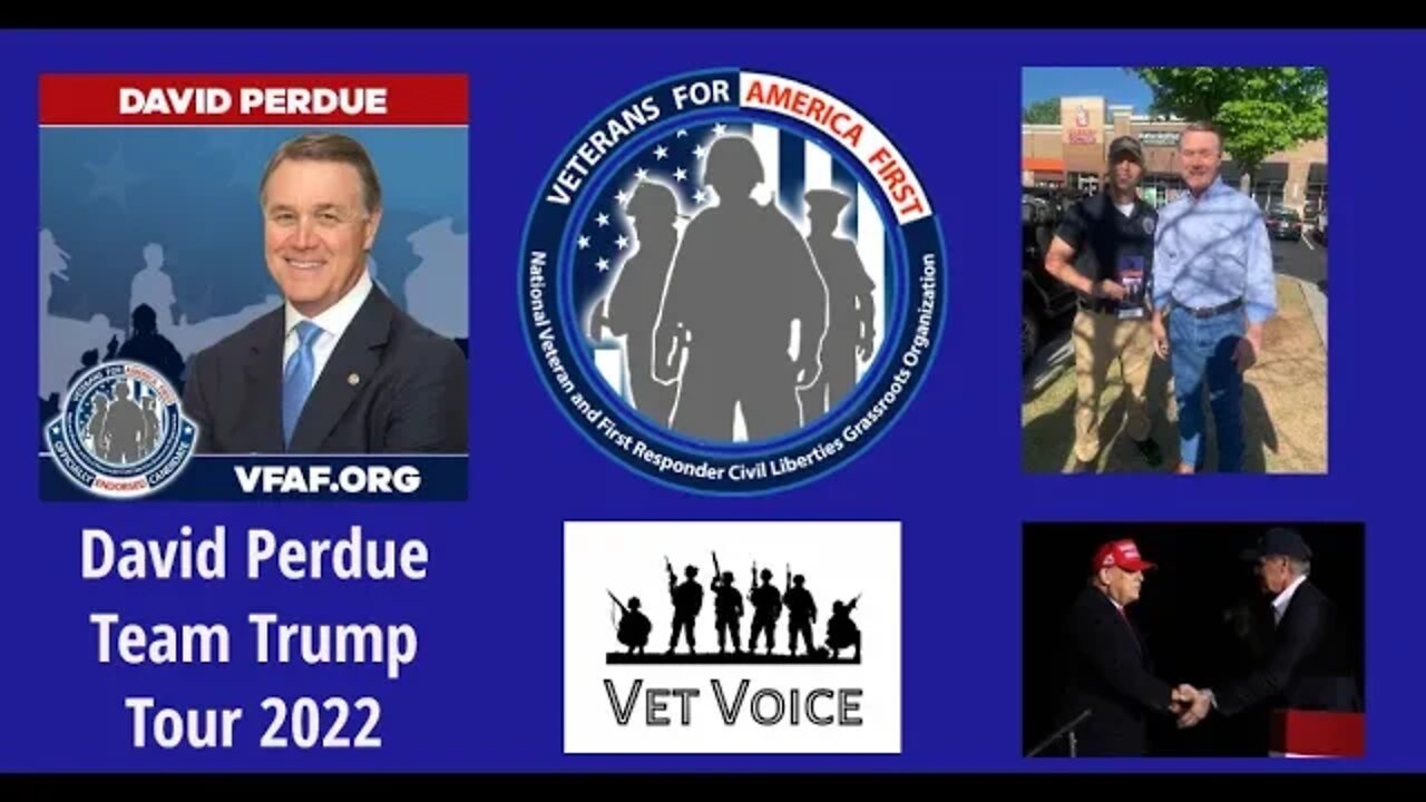 DAVID PERDUE TEAM TRUMP GA Tour 2022 - Veterans For America First Greg Aselbekian at private jet