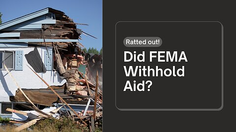 FEMA aid withholding – policy?