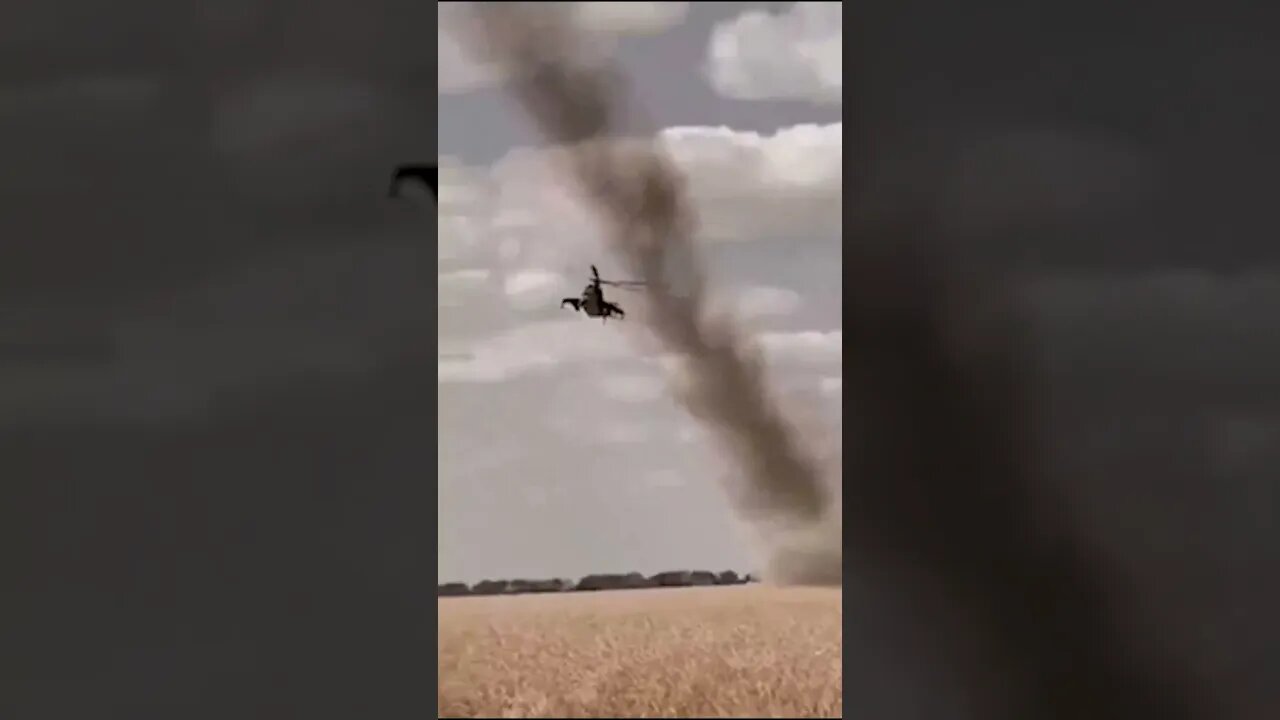 Ukrainian MI-24 Engaging Russian Positions #shorts