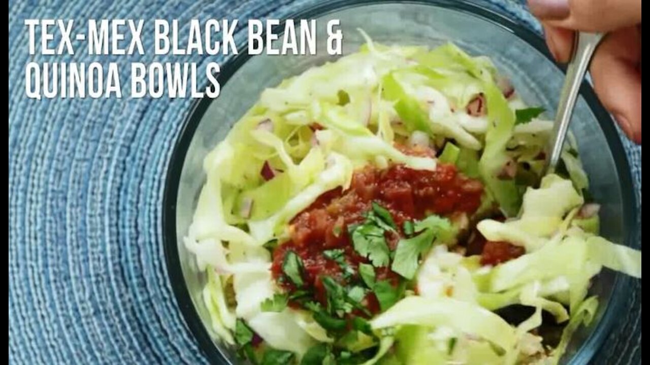 Vegetarian Black Bean & Quinoa Burrito Bowls Recipe