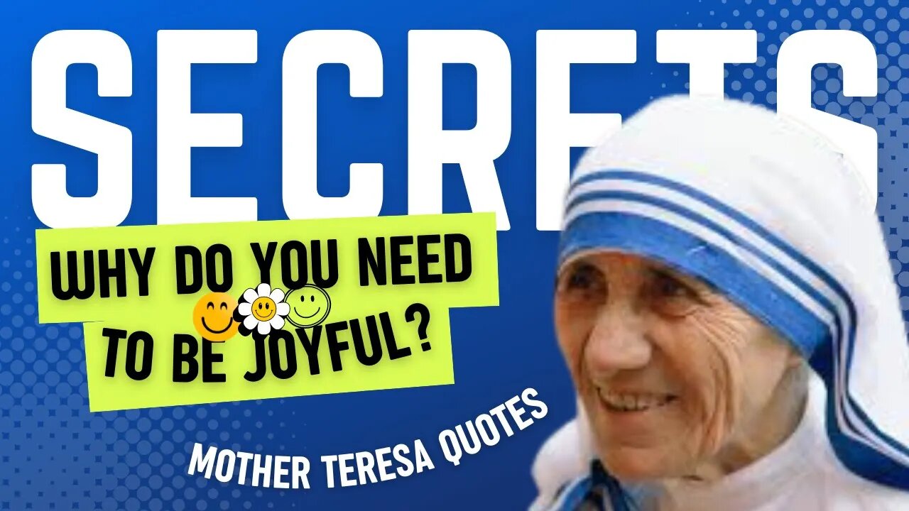 Mother Teresa Quote│Why Do You Need To Be Joyful? 🔥💪│Short Video│#quote #happinessquotes