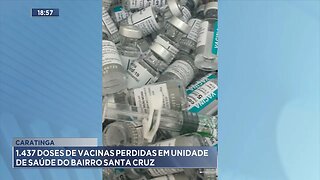 Caratinga: 1.437 Doses de Vacinas Perdidas em Unidade de Saúde do Bairro Santa Cruz.