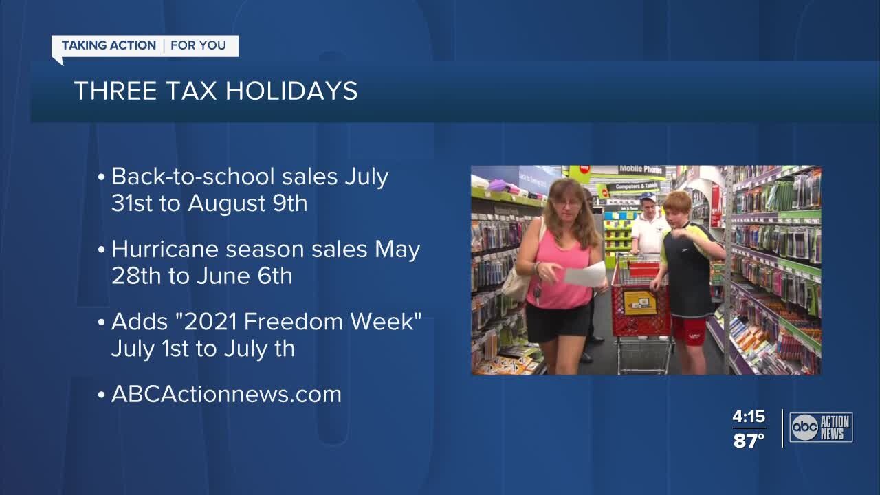 LIST: Everything you need to know about Florida's 2021 sales tax holidays