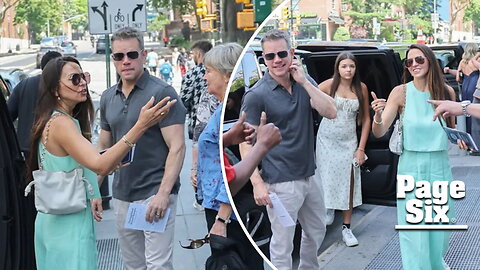 Matt Damon and wife Luciana Barroso attend daughter's graduation