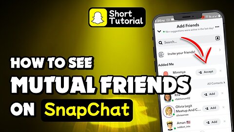 How to see mutual friends on Snapchat