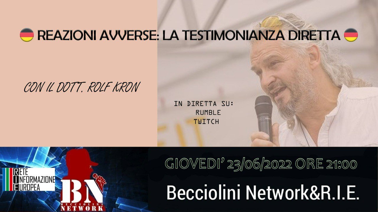 🇩🇪 REAZIONI AVVERSE: LA TESTIMONIANZA DIRETTA DEL DOTT. ROLF KRON 🇩🇪