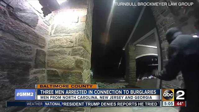 Baltimore Co Police ID, charge 3 burglary suspects